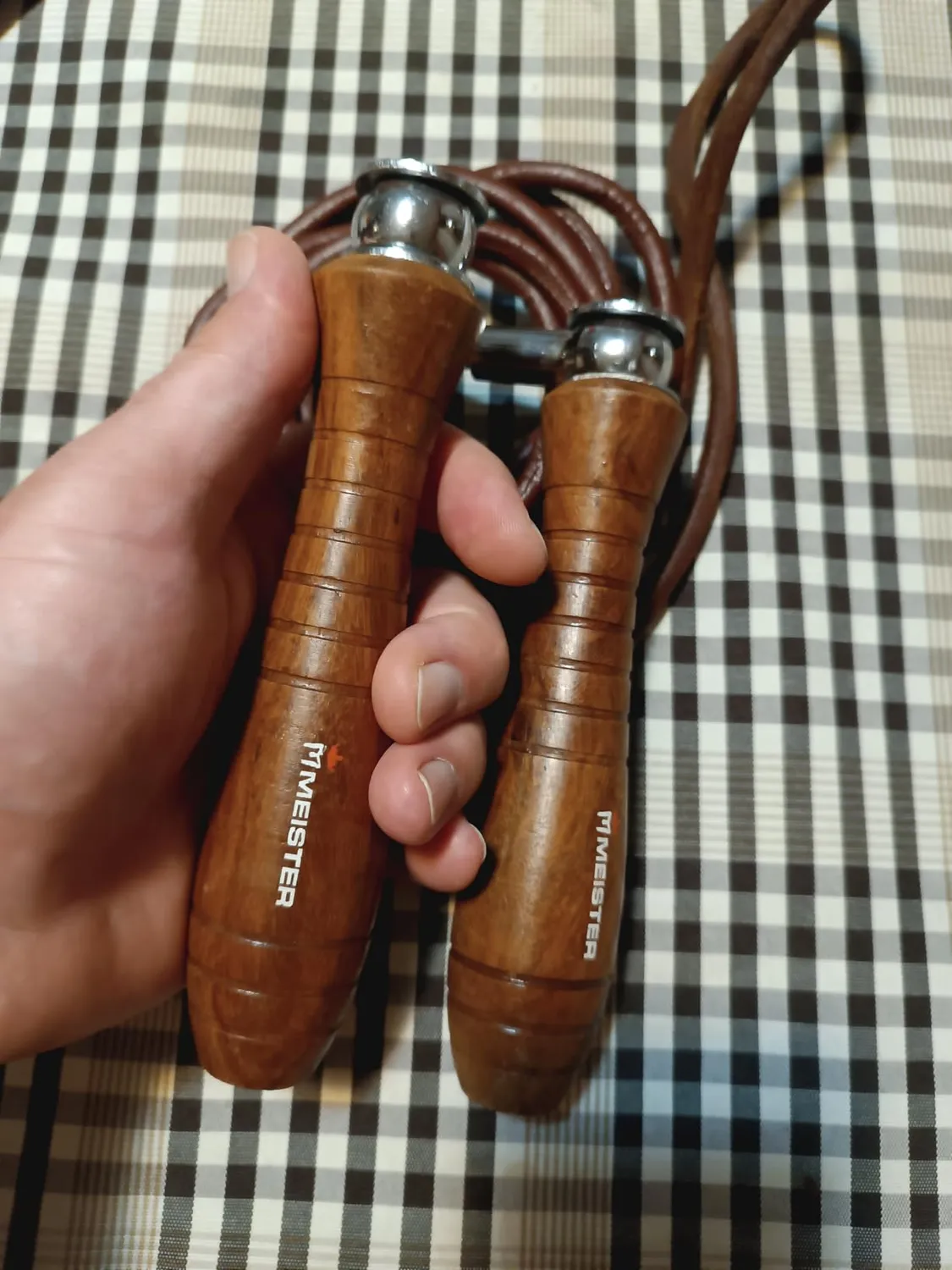 Meister MMA Pro corda salto pelle pesata regolabile 2,7 m