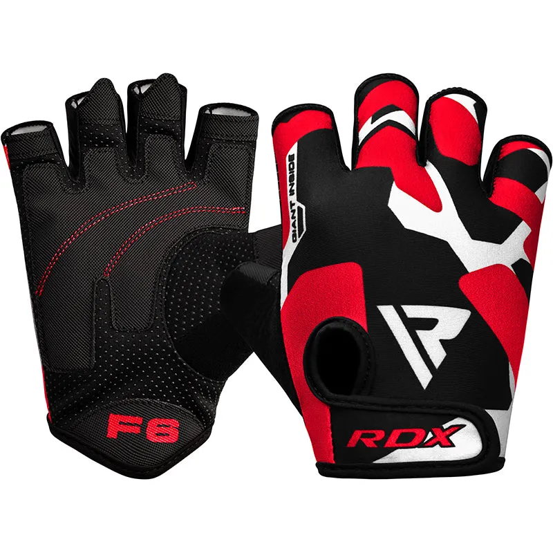 RDX F6 guanti palestra fitness grip gommato