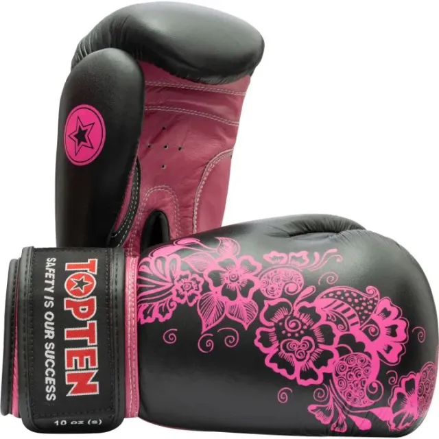 TOP TEN Ultimate Woman Fight guanti boxe donna pelle vera
