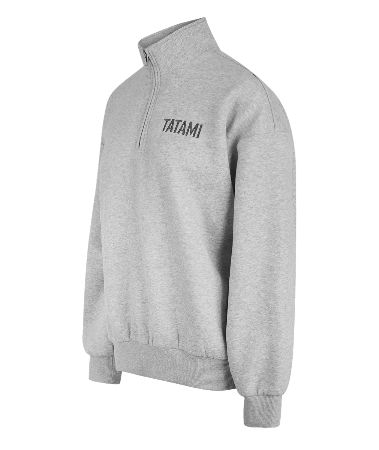 Tatami Fightwear Quarter Zip Jumper felpa grigia pile 250 GSM
