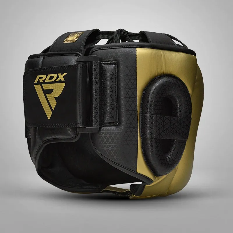 RDX L2 Mark Pro casco boxe dorato barra naso