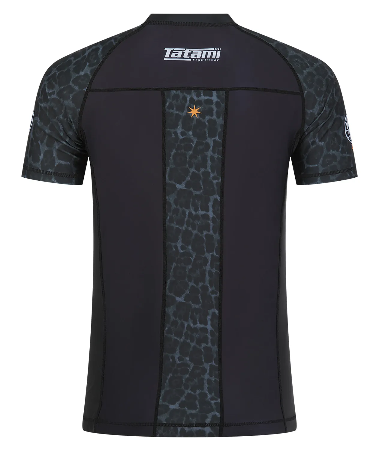 Tatami Rash Guard maniche corte nera leopard elasticizzata