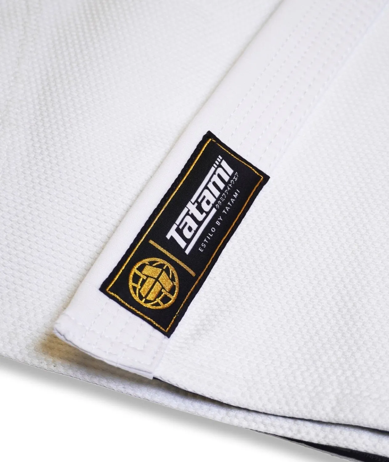 Tatami Estilo Gold Label kimono BJJ bianco pearl weave