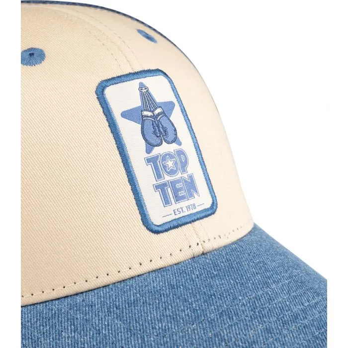 TOP TEN Look denim cappellino trucker blu