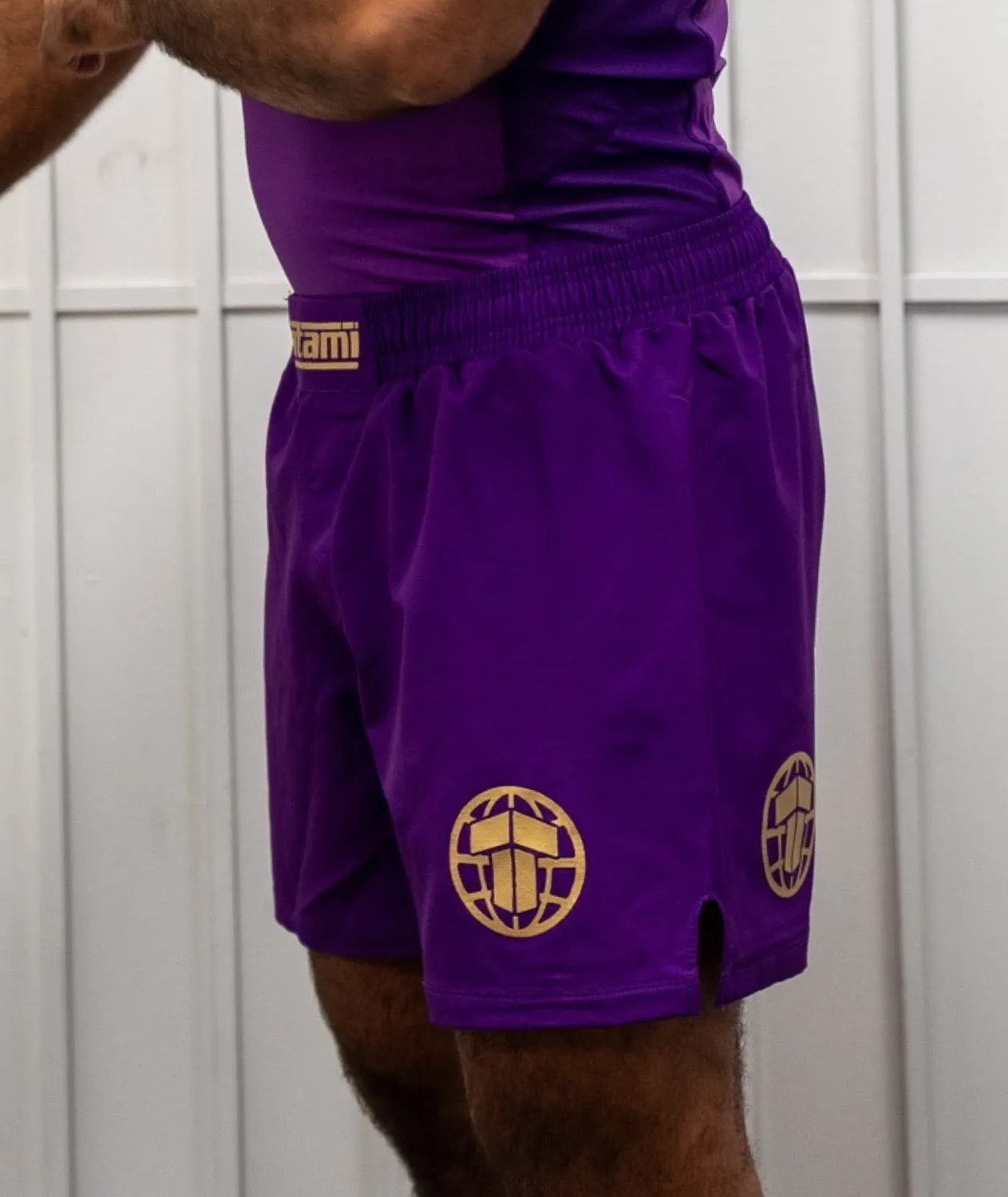 Tatami Pro V2 pantaloncini grappling viola 3D