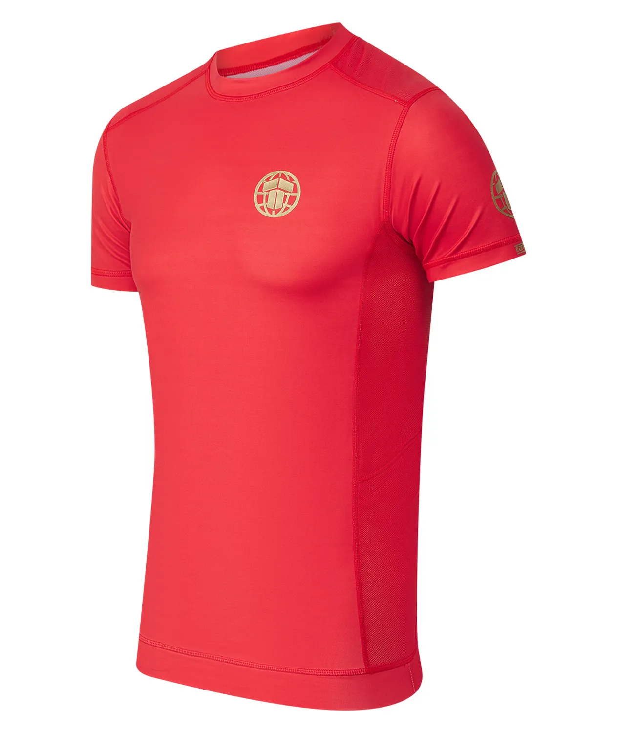 Tatami Pro Rash Guard Uomo Rossa Manica Corta Elasticizzata