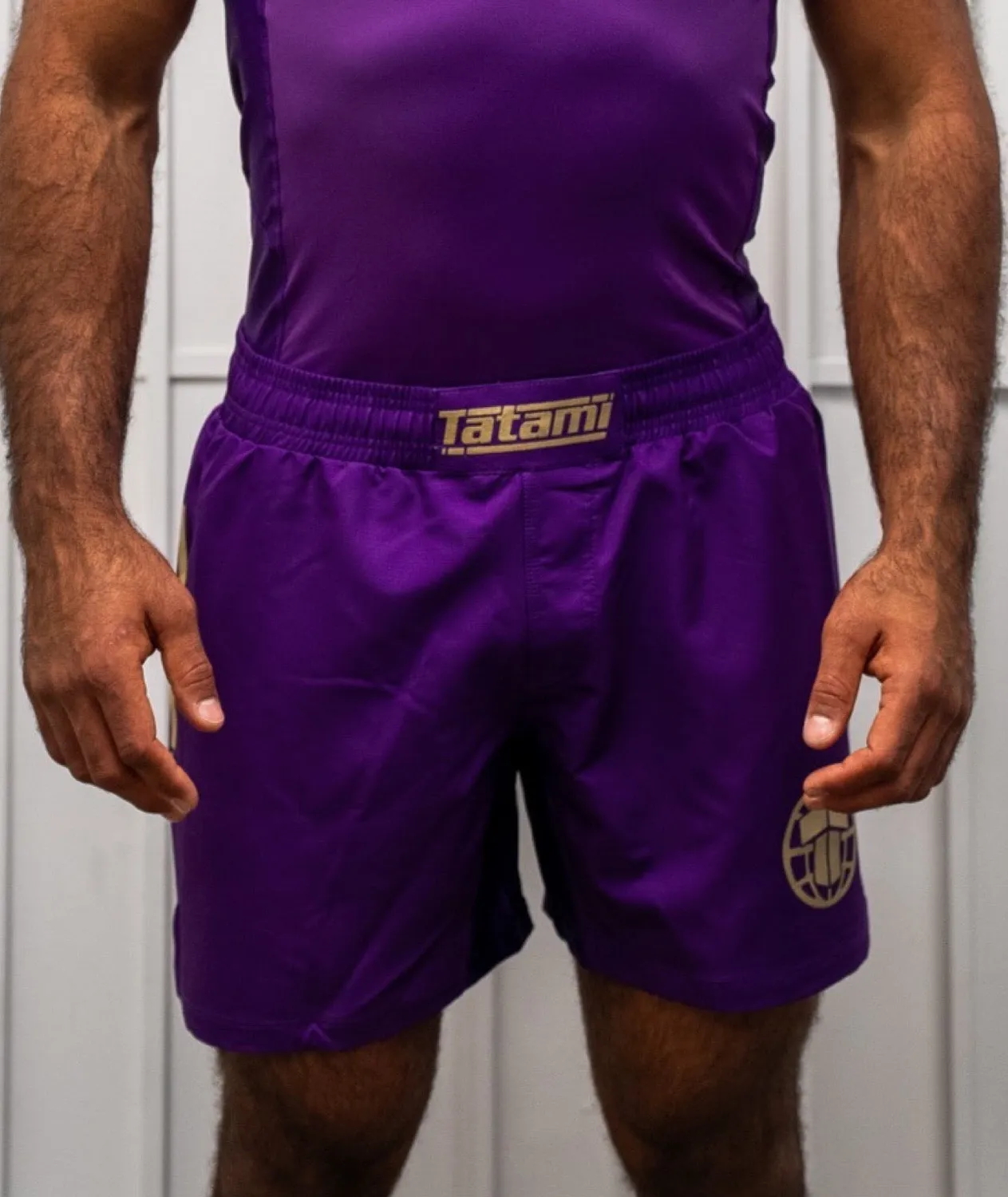 Tatami Pro V2 pantaloncini grappling viola 3D