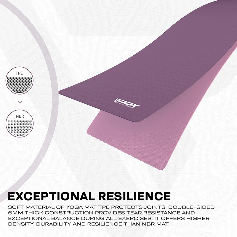 RDX MJ tappetino yoga TPE 6mm viola 183x61