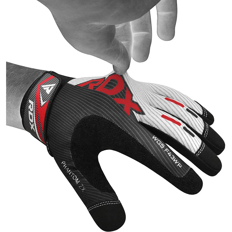 RDX F43 Guanti Palestra Dita Intere Touchscreen Rossi