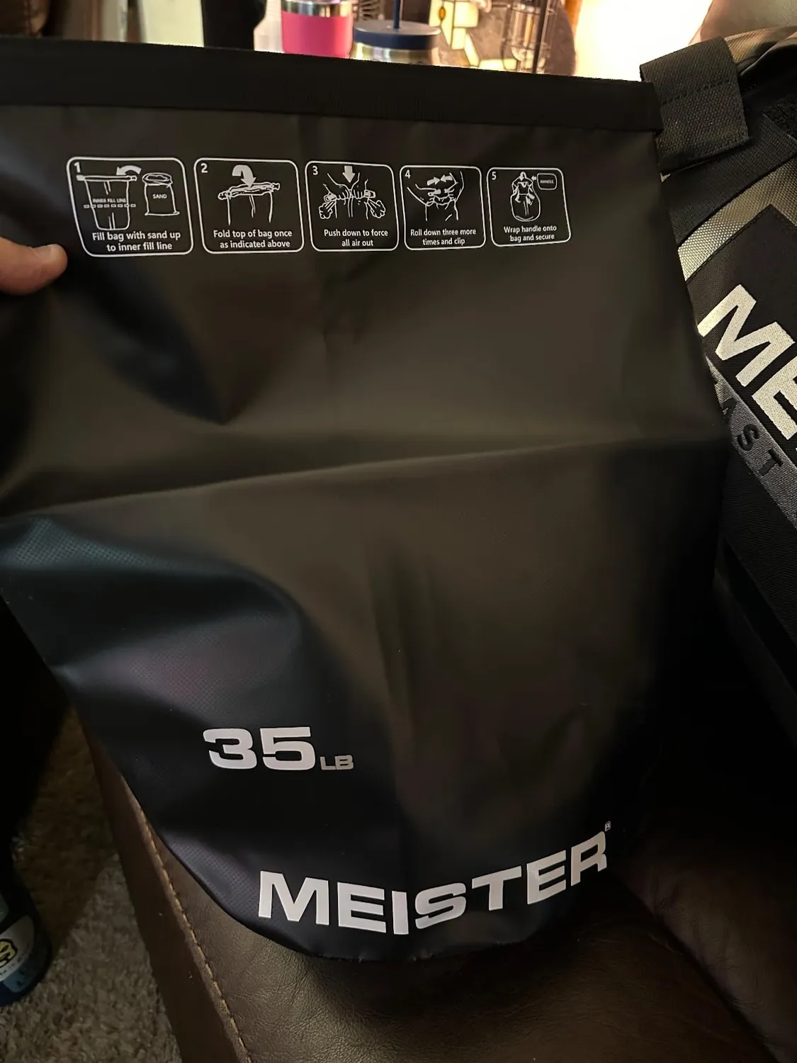 Meister Beast 80LB sandbag fitness nero 36kg 3 kettlebell