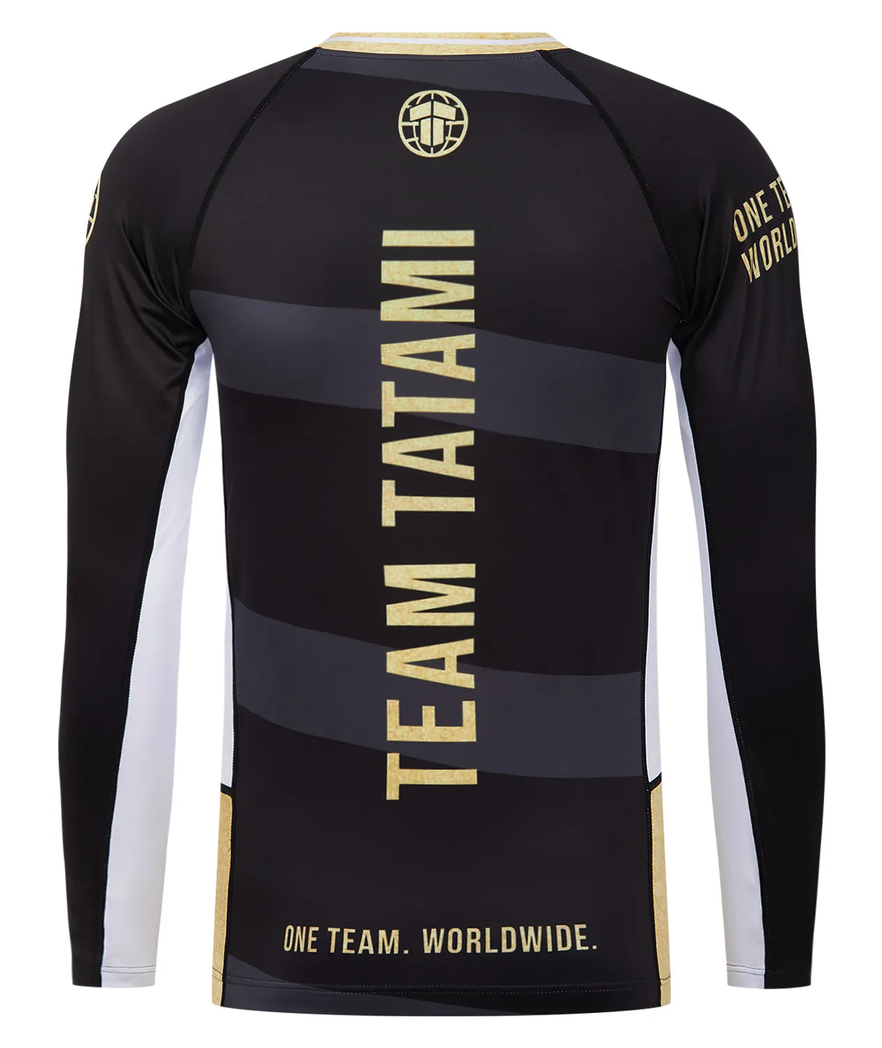 Tatami Team rash guard uomo maniche lunghe nero oro