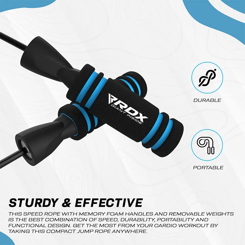 RDX K2 Corda Salto Regolabile Blu Cavo Acciaio
