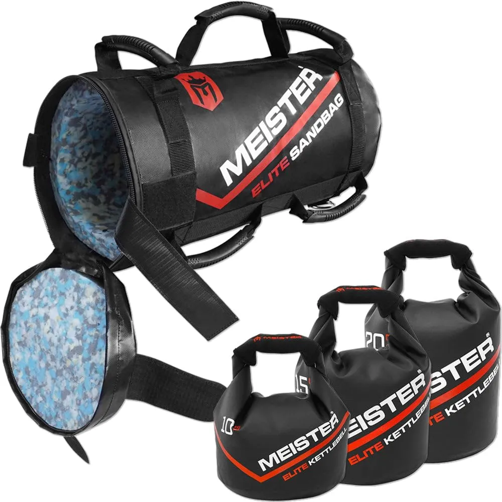 Meister Elite sacco sabbia fitness 22,7 kg 3 kettlebell