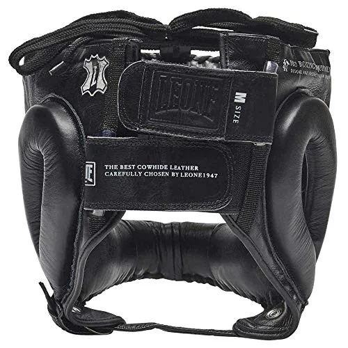 Leone1947 CS433 casco boxe nero pelle S/M