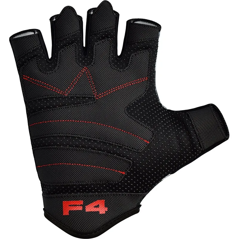 RDX F4 guanti palestra senza dita presa gommata