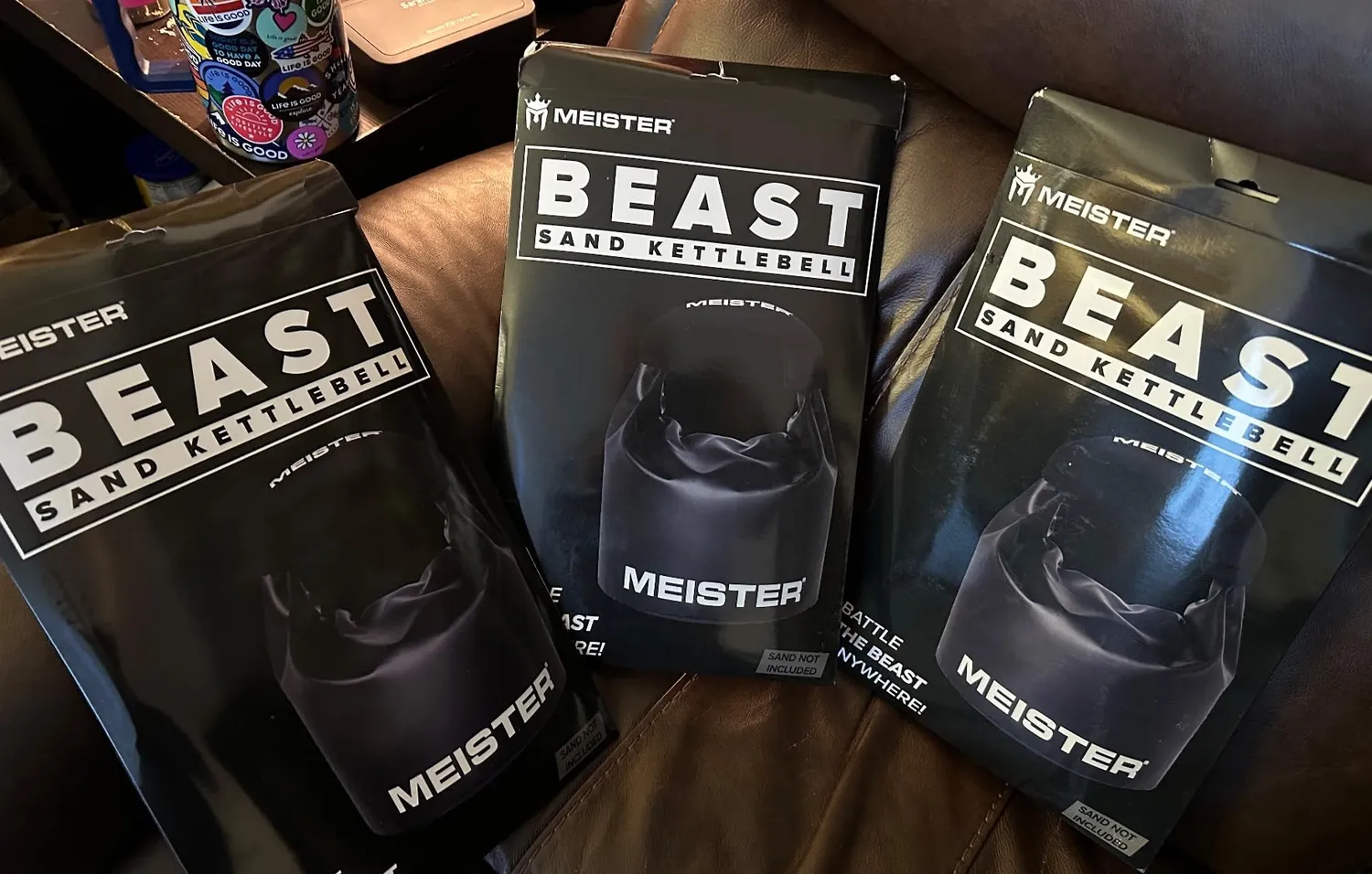 Meister Beast 80LB sandbag fitness nero 36kg 3 kettlebell