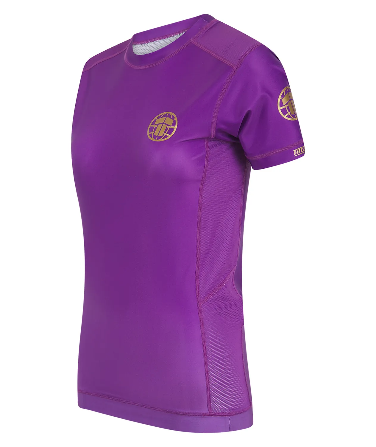 Tatami Pro rash guard donna manica corta viola cintura viola