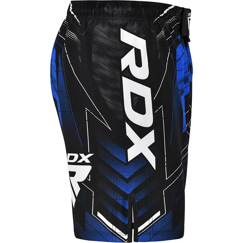 RDX IMMAF Pantaloncini MMA Blu microstretch uomo
