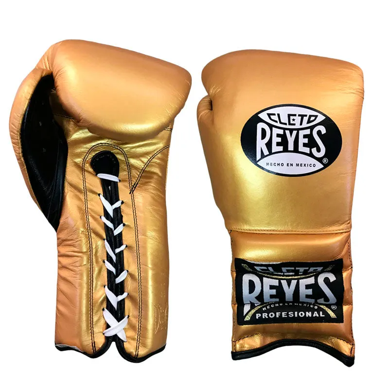 Cleto Reyes Traditional guanti boxe lacci pelle 14 oz neri