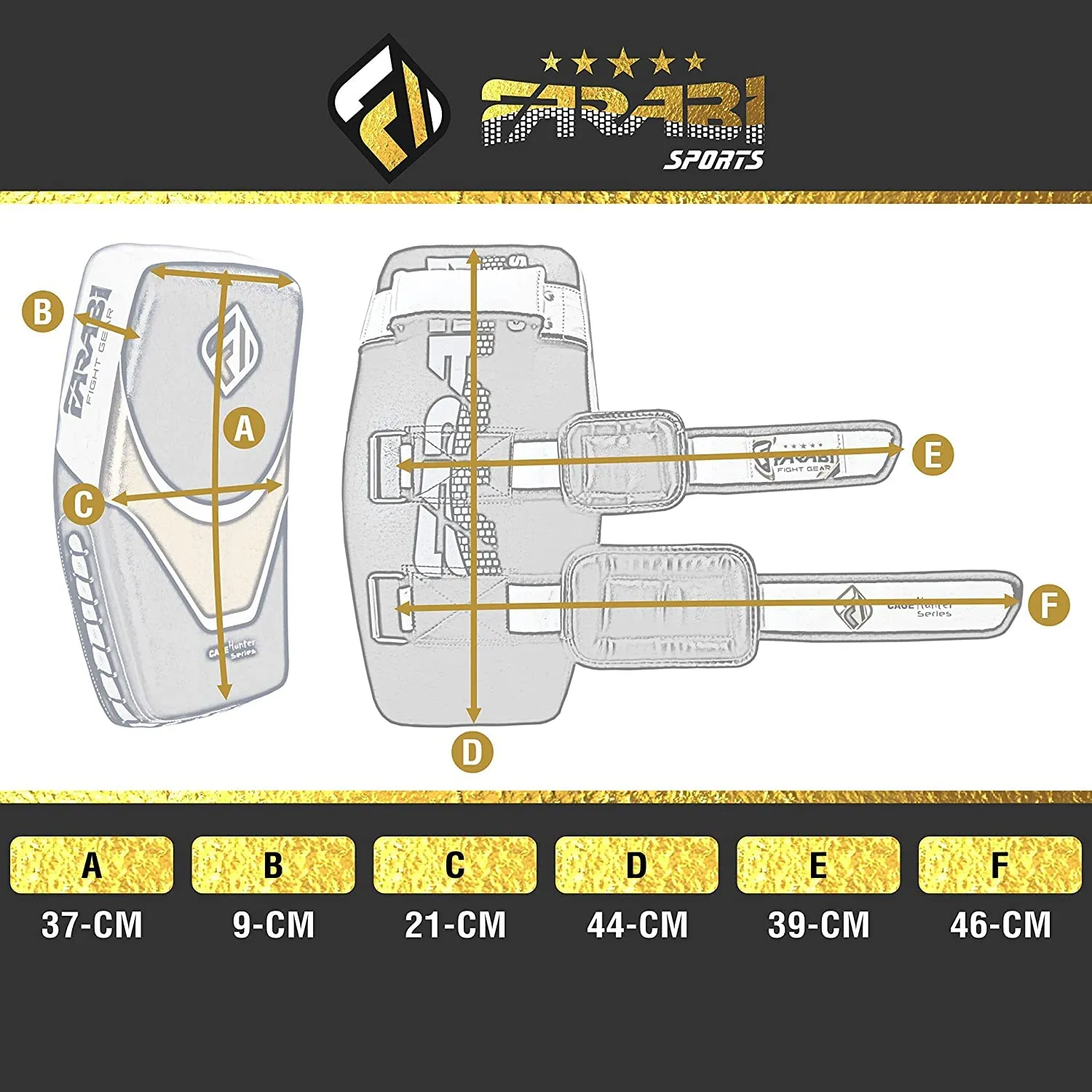 Farabi Kick Shield scudo muay thai curvo pelle sintetica