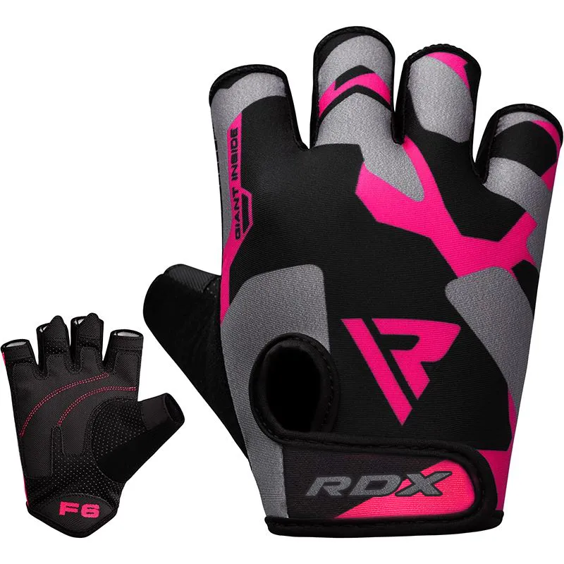 RDX F6 guanti palestra rosa sollevamento pesi