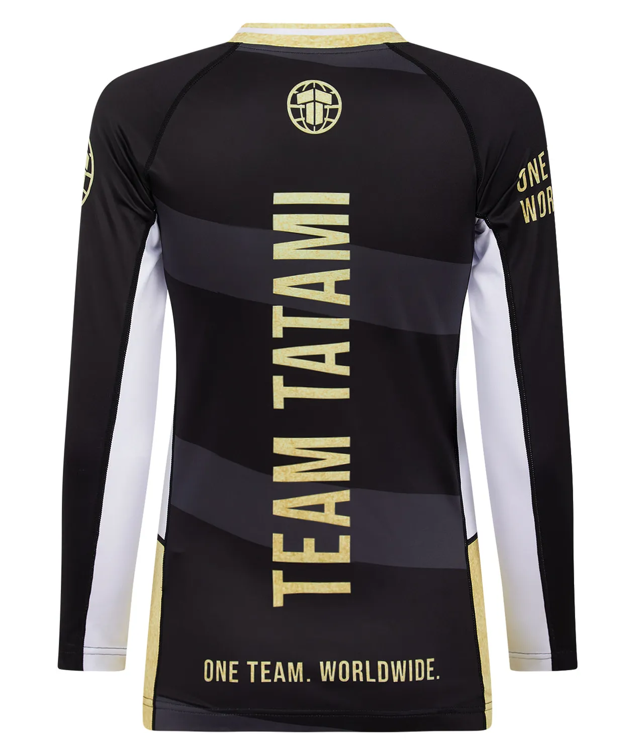 Tatami Team Long Sleeve rash guard donna nero oro M riciclata