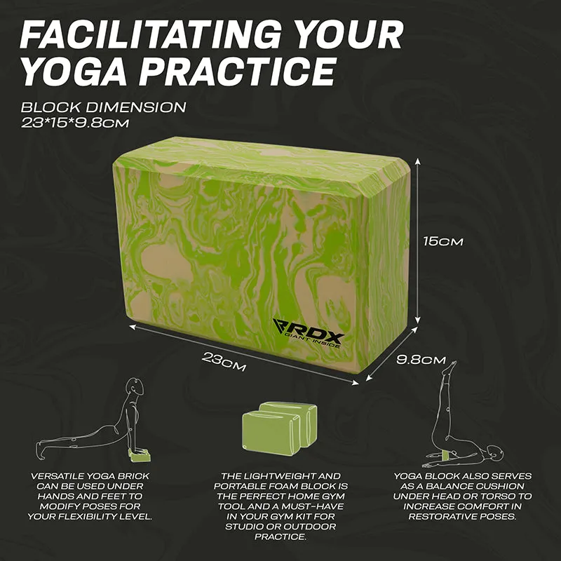 RDX GN Blocco Yoga EVA Singolo Verde Antiscivolo