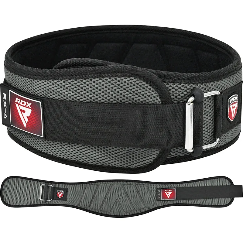 RDX RX4 Cintura Sollevamento Pesi Nera Velcro EVA