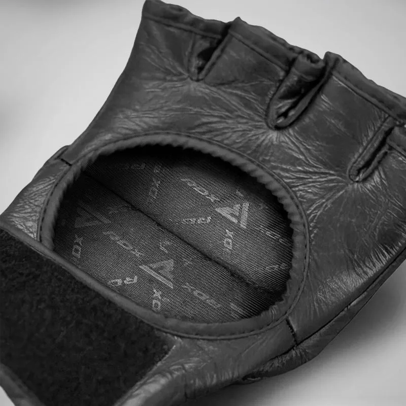 RDX Brave B1 Guanti MMA Grappling Neri Pelle