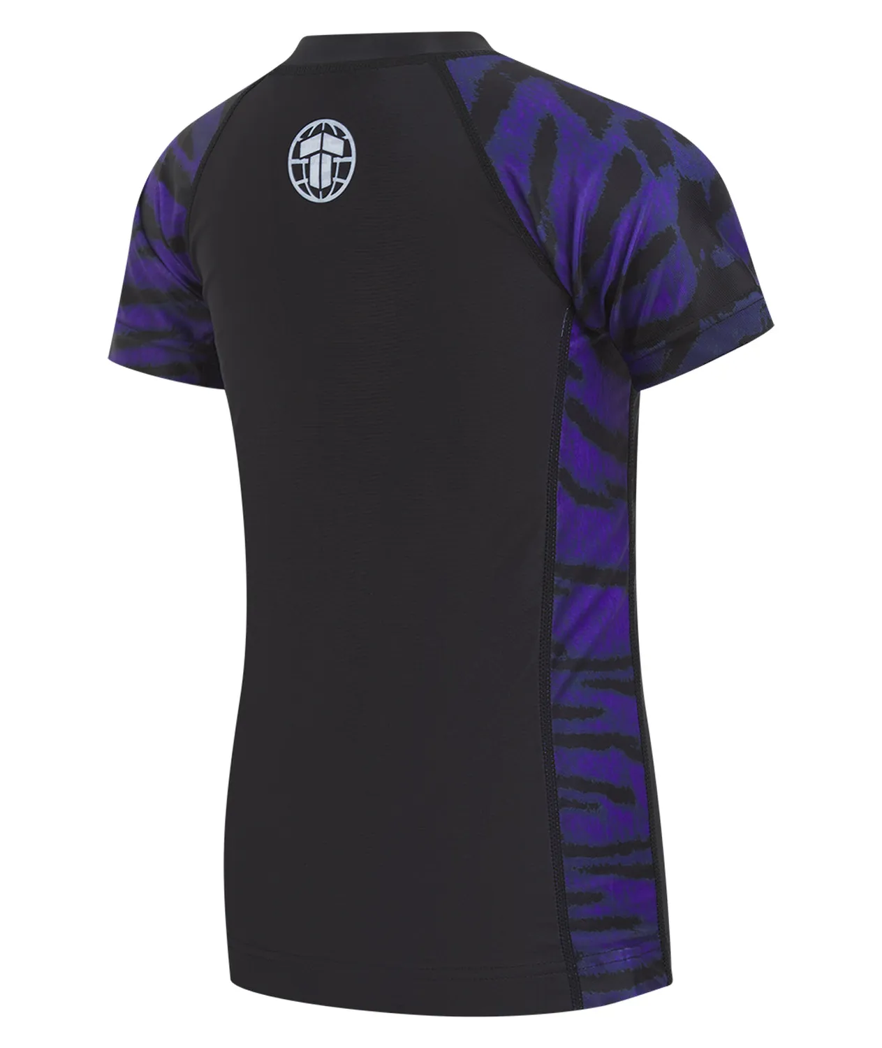 Tatami Fightwear Recharged Purple Tiger rash guard bambino manica corta