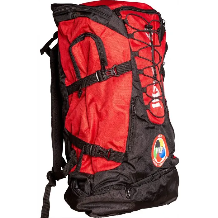 TOP TEN Giant WKF zaino rosso-nero poliestere