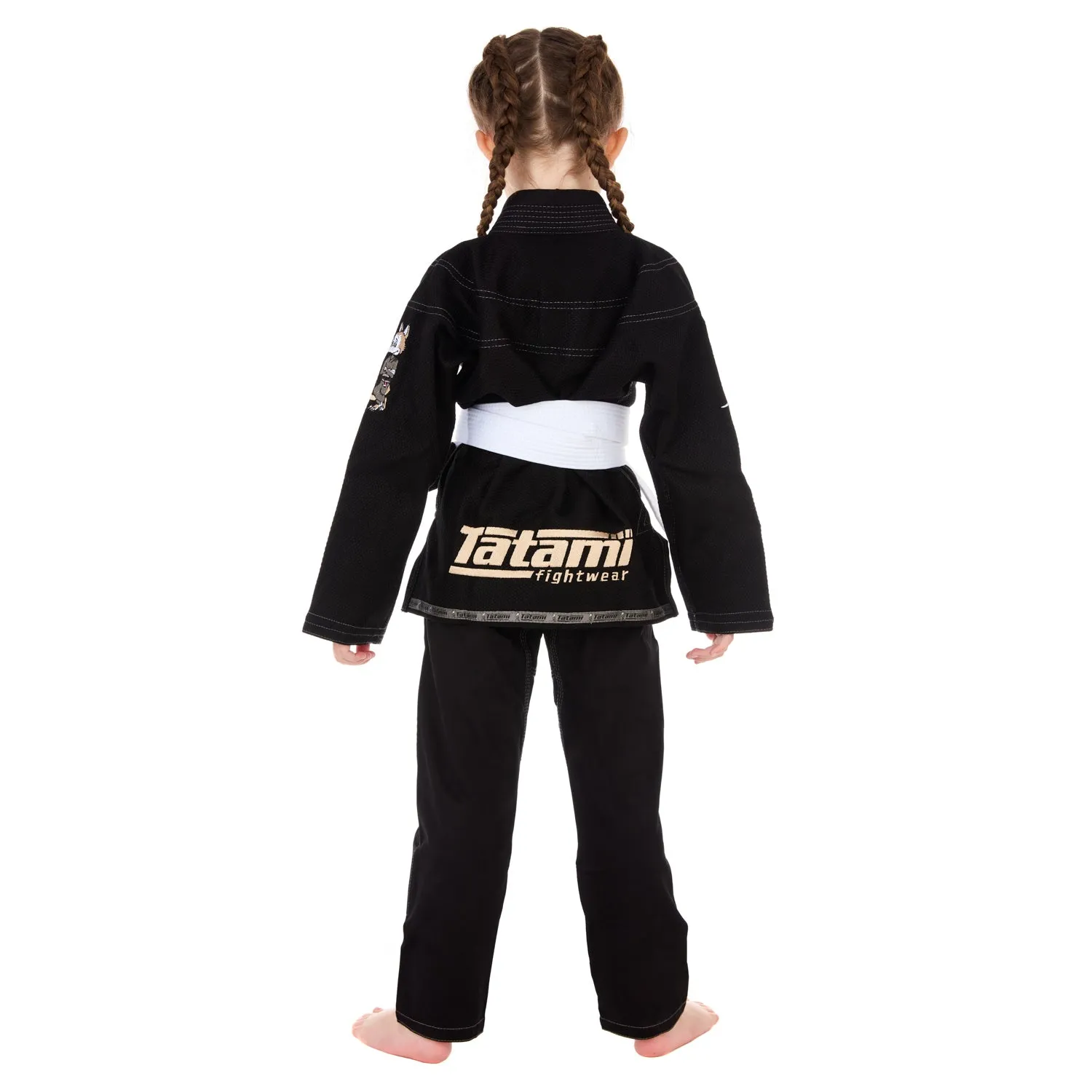 Tatami Meerkatsu Animal kimono BJJ bambino nero cotone