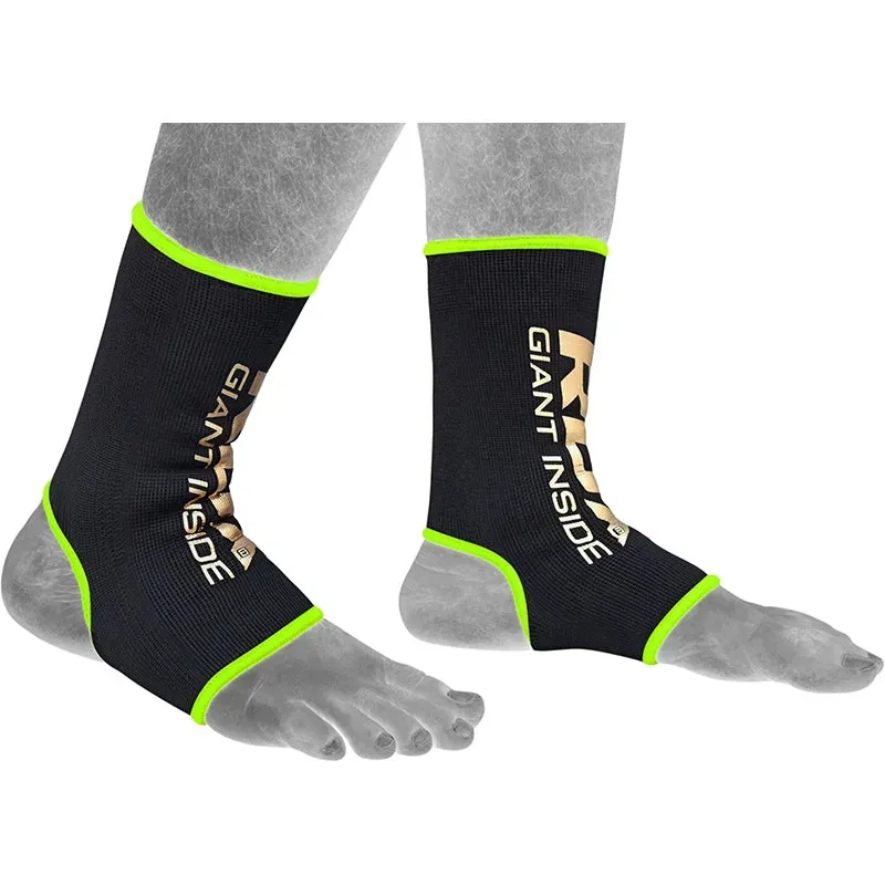 RDX AB Cavigliera Compressione Nero Verde Elastica
