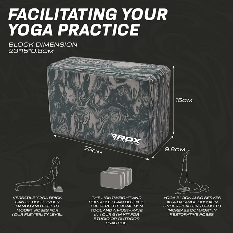 RDX GB Blocco Yoga EVA Grigio Singolo 23x15cm