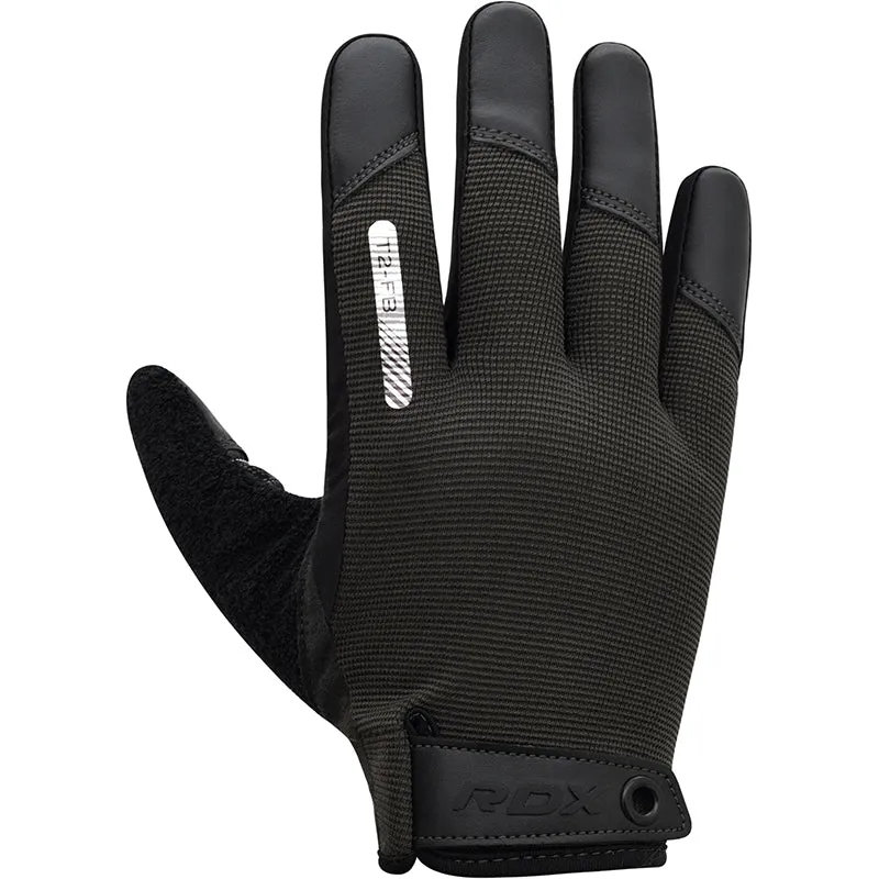 RDX T2 guanti palestra dita intere neri touchscreen