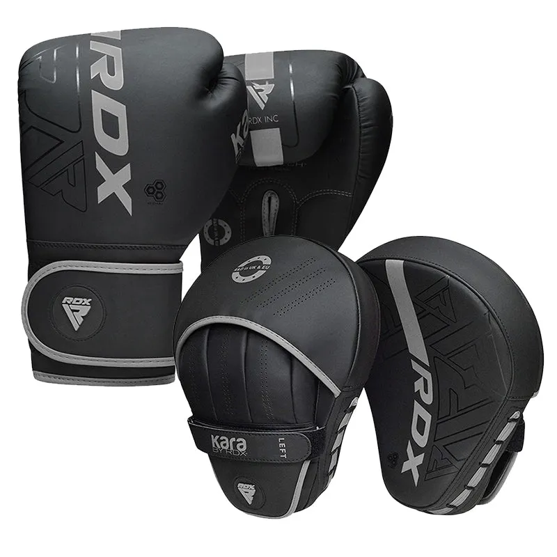 RDX F6 Kara guanti boxe kit con pao focus allenamento