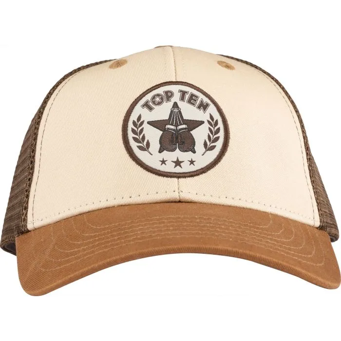 TOP TEN Outline cappellino trucker marrone cotone