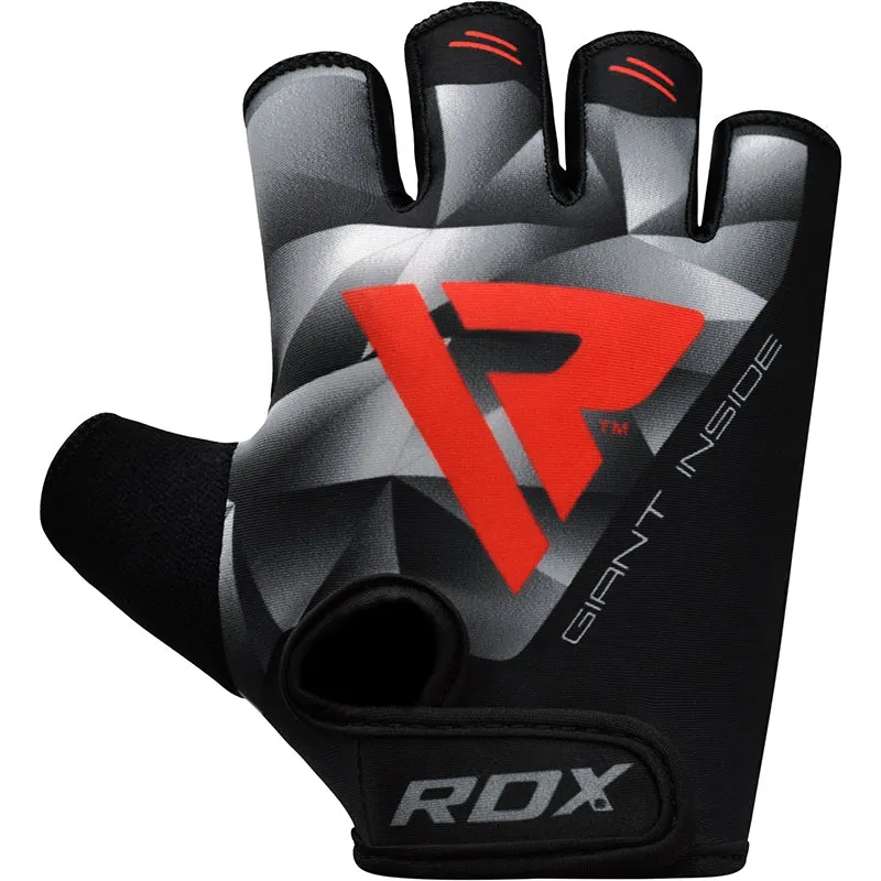 RDX F4 guanti palestra senza dita presa gommata