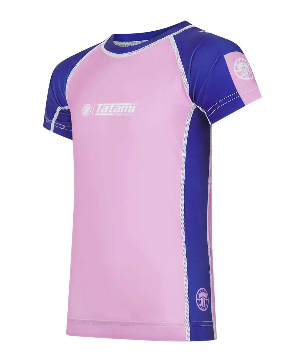 Tatami Fightwear Contrast Rash Guard Bimba Rosa Navy Riciclata