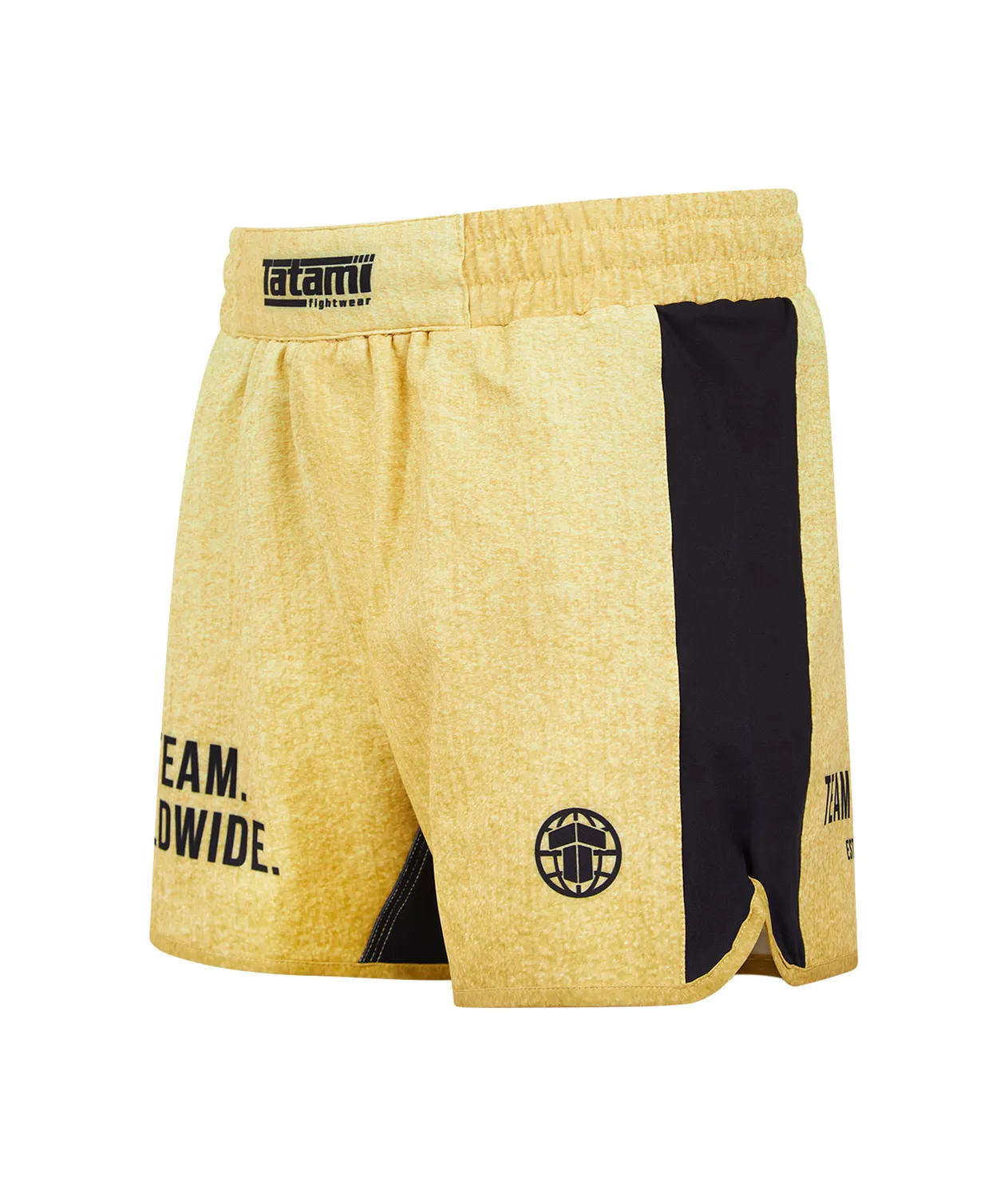 Tatami Fightwear Eco Tech Team Tatami Gold pantaloncini no-gi bianchi