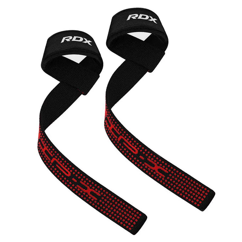 RDX S4 Cinghie Sollevamento Pesi Nere Cotone Traspirante