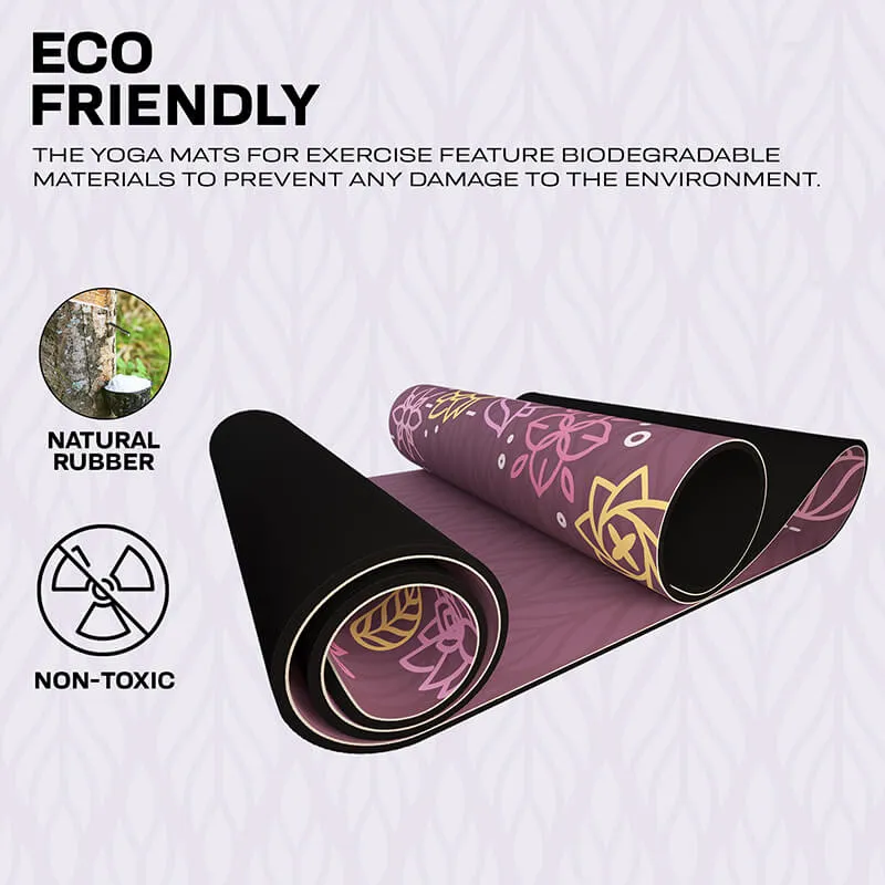 RDX D2 Tappetino Yoga 6mm Rosa gomma naturale