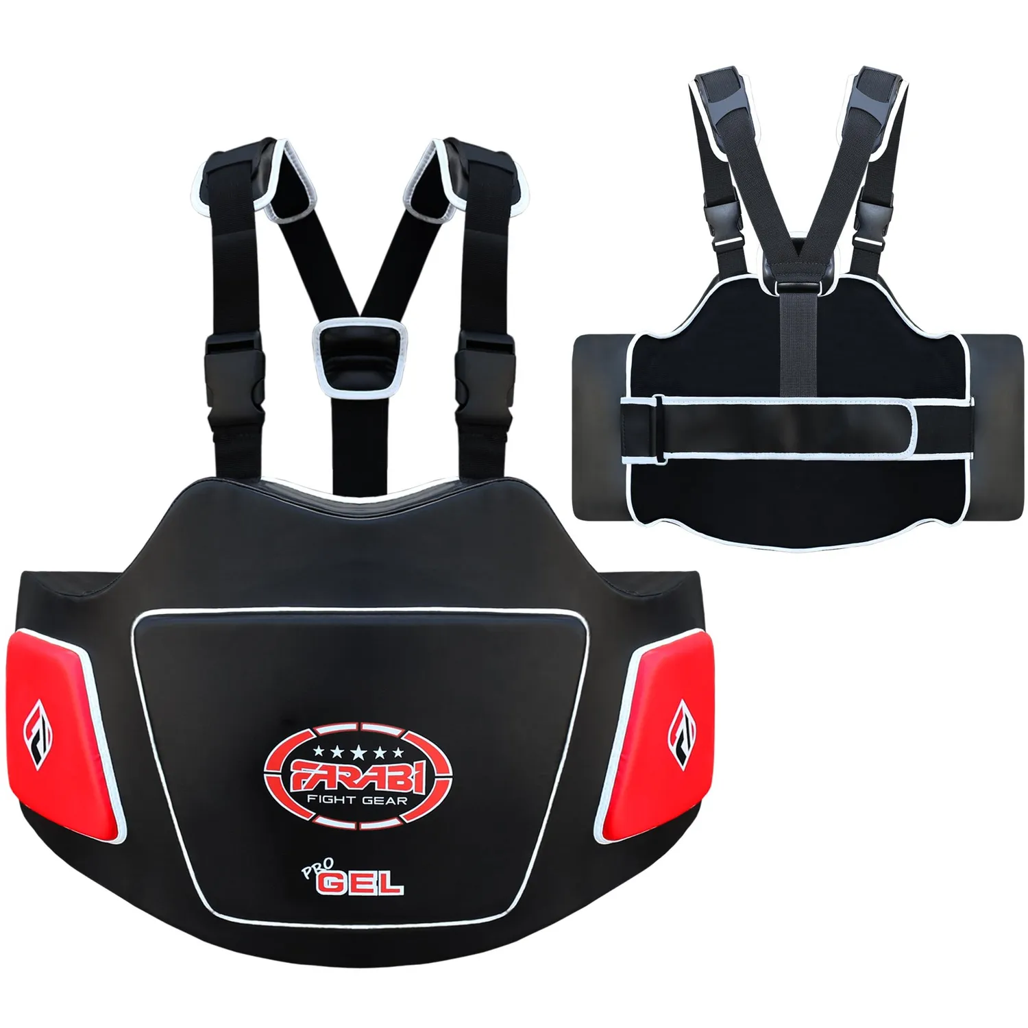 Farabi Body Shield corazza addome Rosso Nero imbottita