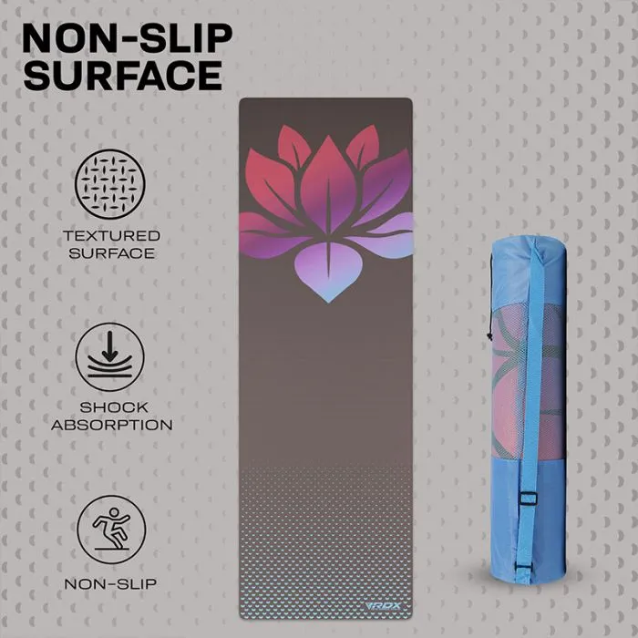 RDX D1 Tappetino Yoga 6mm Grigio Antiscivolo