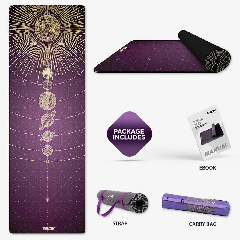 RDX D11 Tappetino Yoga Gomma 6mm Viola Antiscivolo