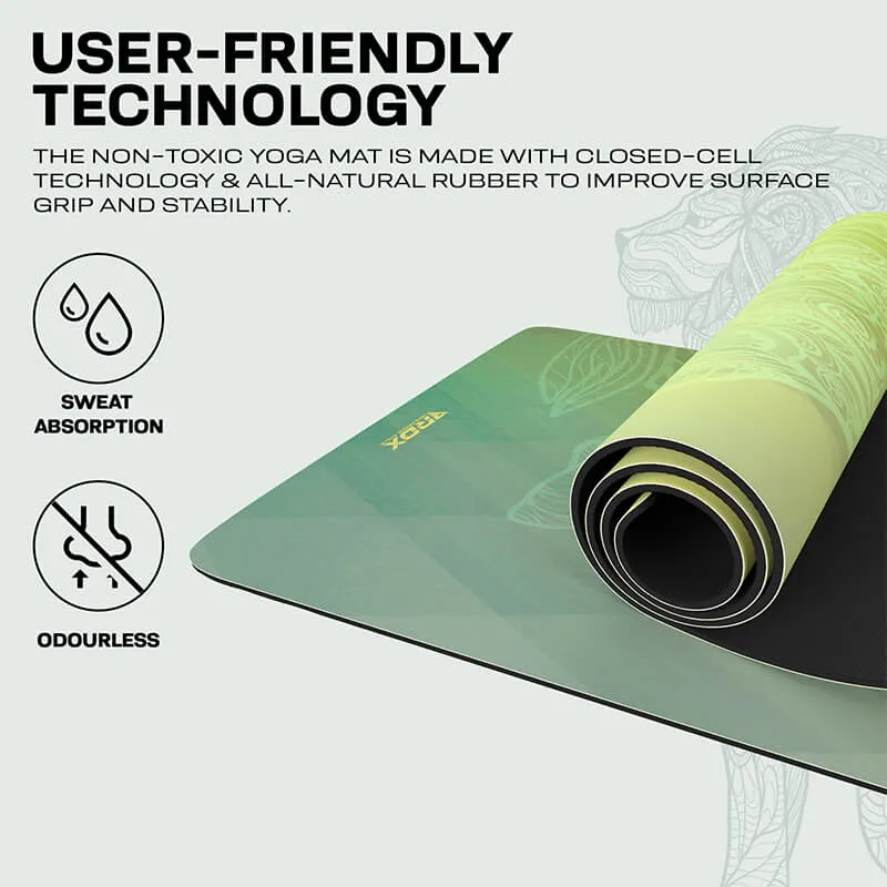RDX D7 tappetino yoga verde gomma 6mm 183x61