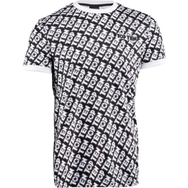 TOP TEN Monogram t-shirt allenamento in poliestere