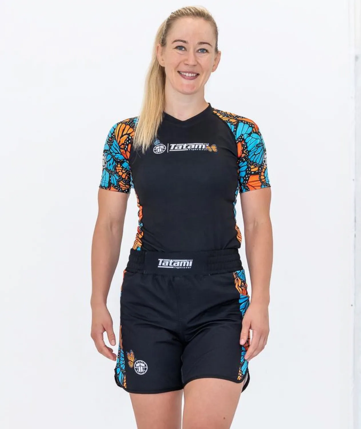 Tatami Butterfly Rash Guard Donna manica corta riciclata