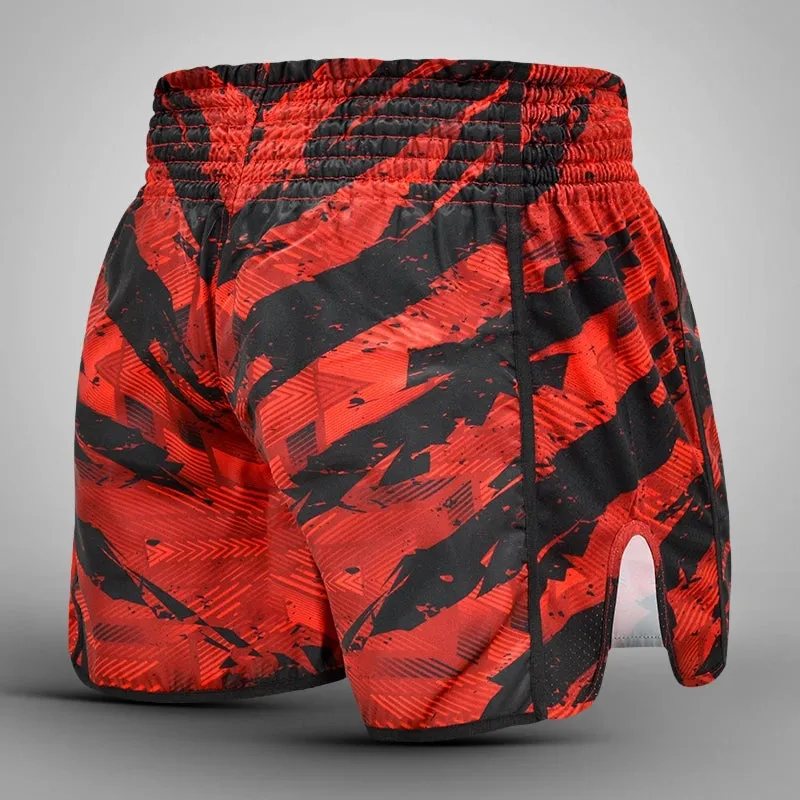 RDX K1 pantaloncini kickboxing bassi rossi WAKO