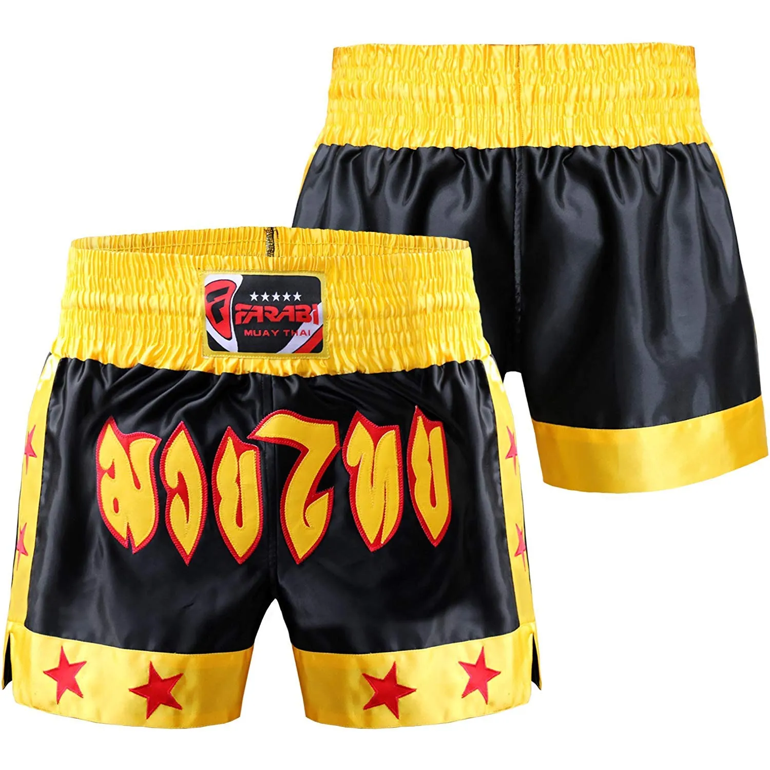 Farabi Muay Thai Shorts pantaloncini boxe M satinati